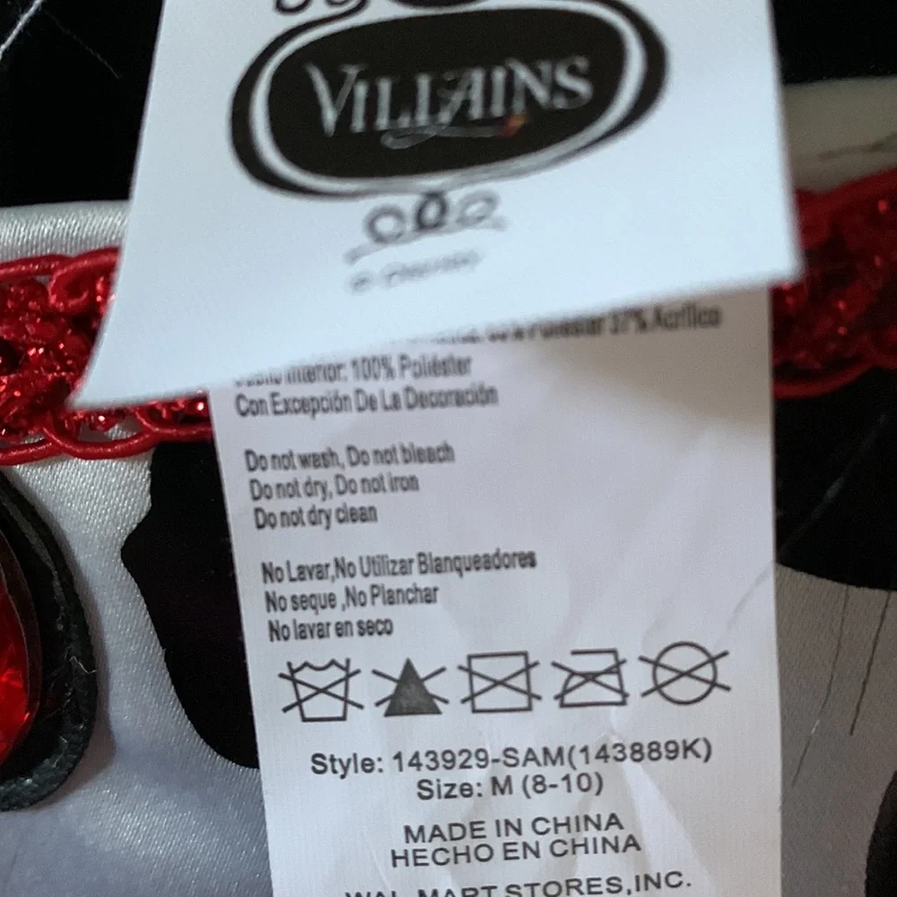 Disney villains, Cruella De Vil sz M 8-10 costume nwt